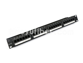 1U 24 Port CAT5E Unshielded UTP Network Patch Panel 110 Cologne Terminals 4 Section